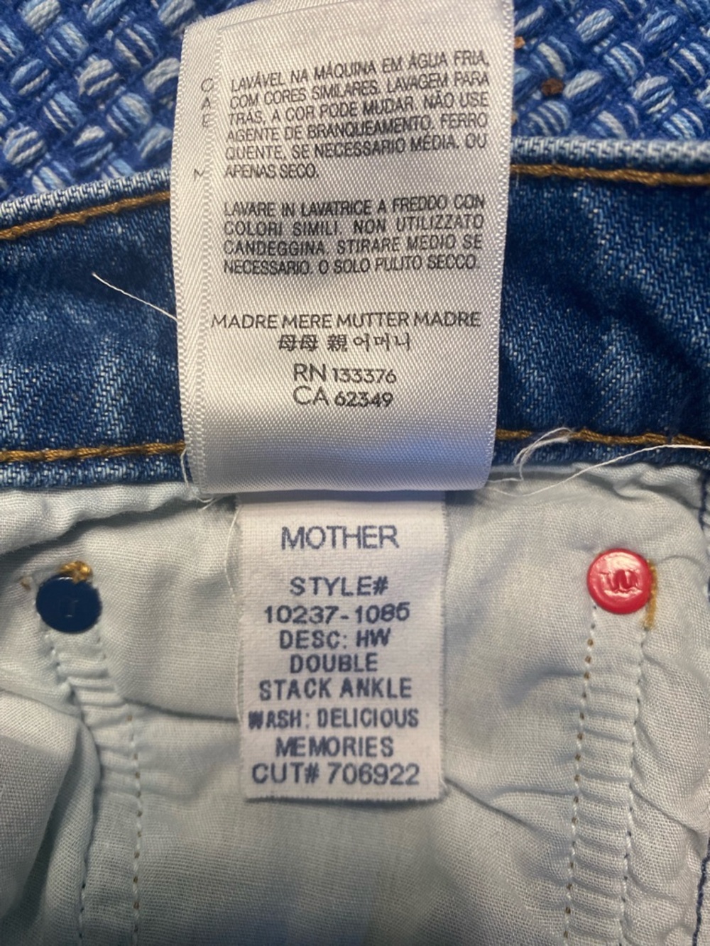 Mother Snacks 
Straight Leg Jeans in Medium Blue Denim - Picture 5 of 6